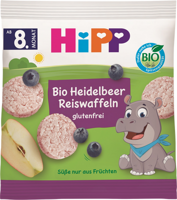 HiPP Borůvkové rýžové oplatky 30 g