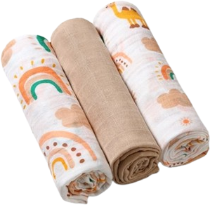 BabyOno Pleny mušelínové Super soft - béžová 3 ks