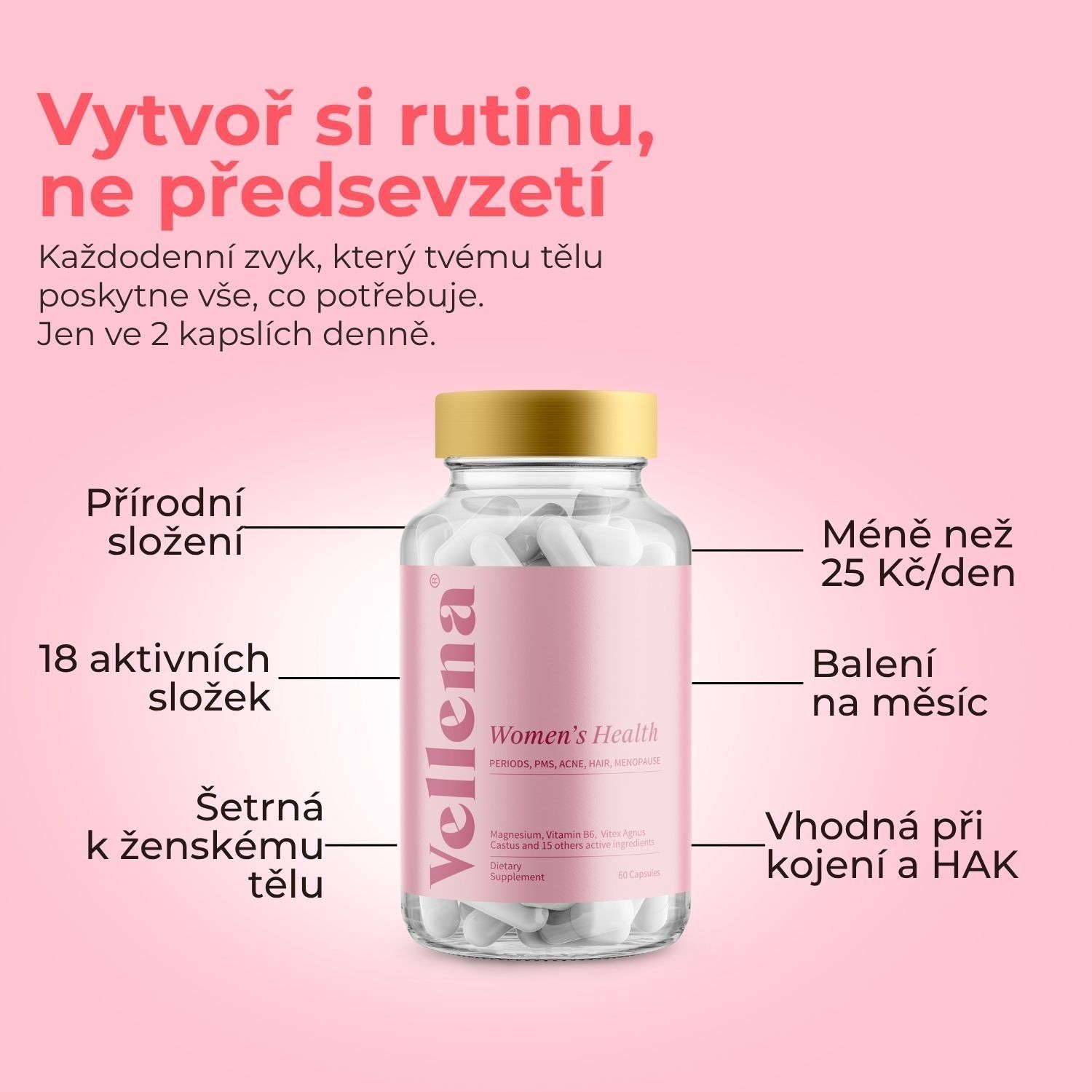 Vellena Ženské zdraví 60 kapslí