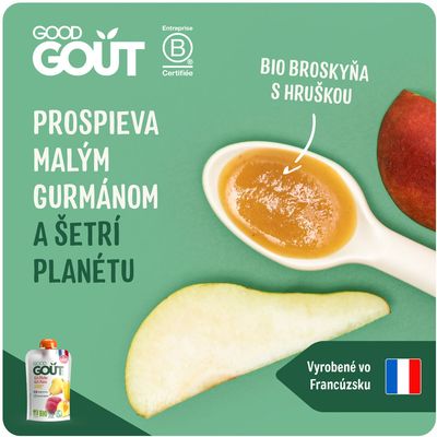 Good Goût BIO Broskev s hruškou 120 g