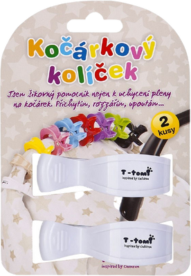 T-Tomi Kočárkový kolíček bílá 2ks