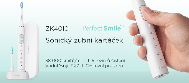 Concept ZK4010 Sonický zubní kartáček s cestovním pouzdrem PERFECT SMILE