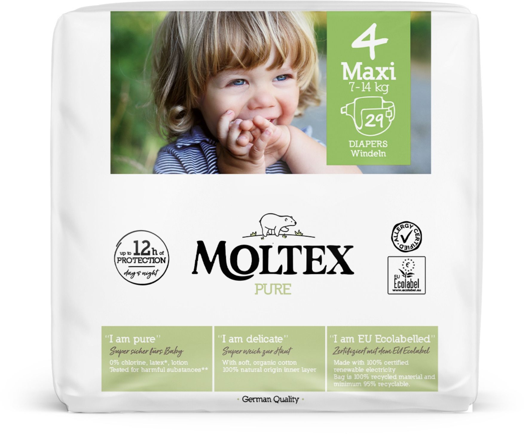 Moltex Plenky Pure Maxi 7-14 kg - ekonomické balení 6 x 29 ks