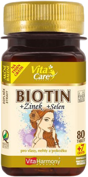 VitaHarmony Biotin 300 µg + Selen + Zinek 87 tablet