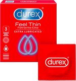 Durex Feel Thin Extra Lubricated Kondomy 3 ks