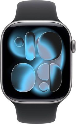 Apple Watch 11 GPS + Cellular 46mm Vesmírně šedý hliník s černým sportovním řemínkem- S/M