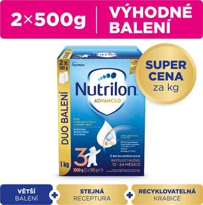 Nutrilon Advanced 3 1kg batolecí mléko 1000 g