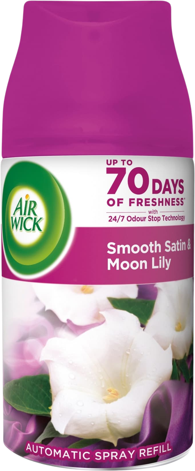 Airwick Náplň do automatického difuzéru Freshmatic Jemný satén a měsíční lilie 250 ml