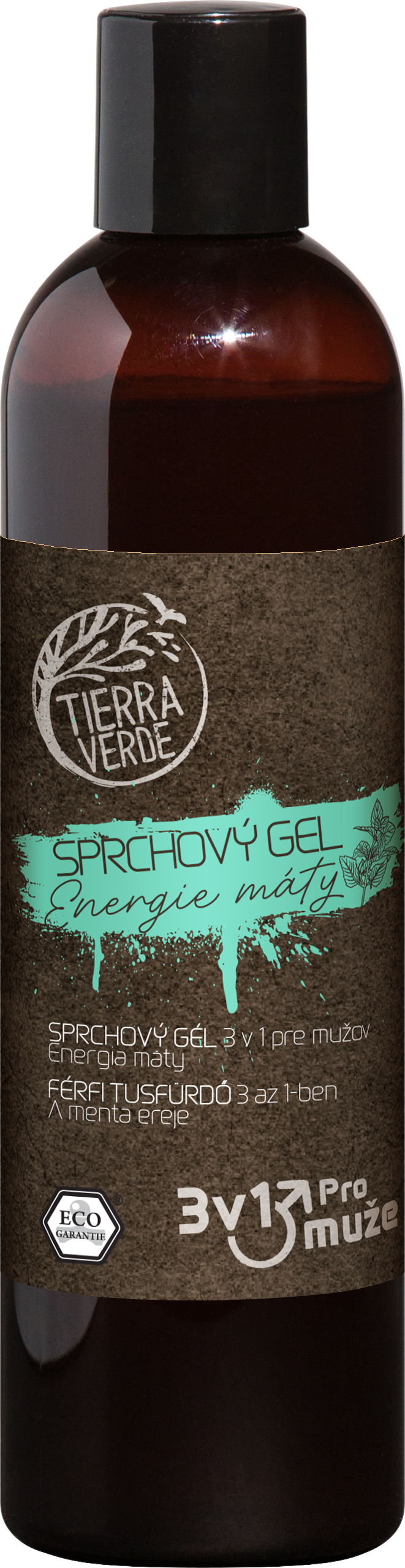 Tierra Verde Sprchový gel pro muže Energie máty (lahvička) 300 ml