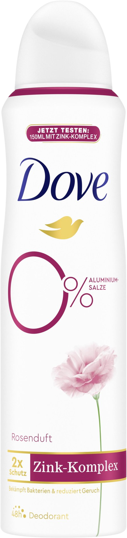 Dove 0% ALU Růže a Jasmín deodorant sprej 150 ml