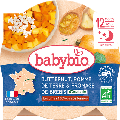 Babybio Brambory, máslová dýně a ovčí sýr 230 g