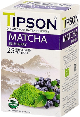 Tipson BIO Matcha Blueberry 25 x 1.5 g