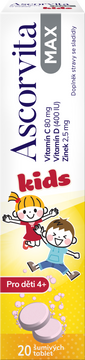Ascorvita Max Kids 20 šumivých tablet