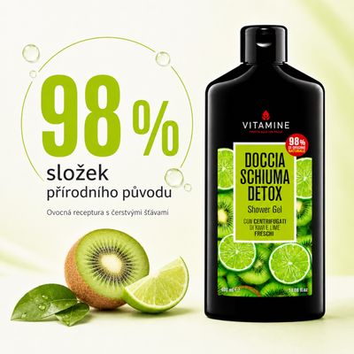 Erboristica Vitamine Detox sprchový gel kiwi a limetka 400 ml