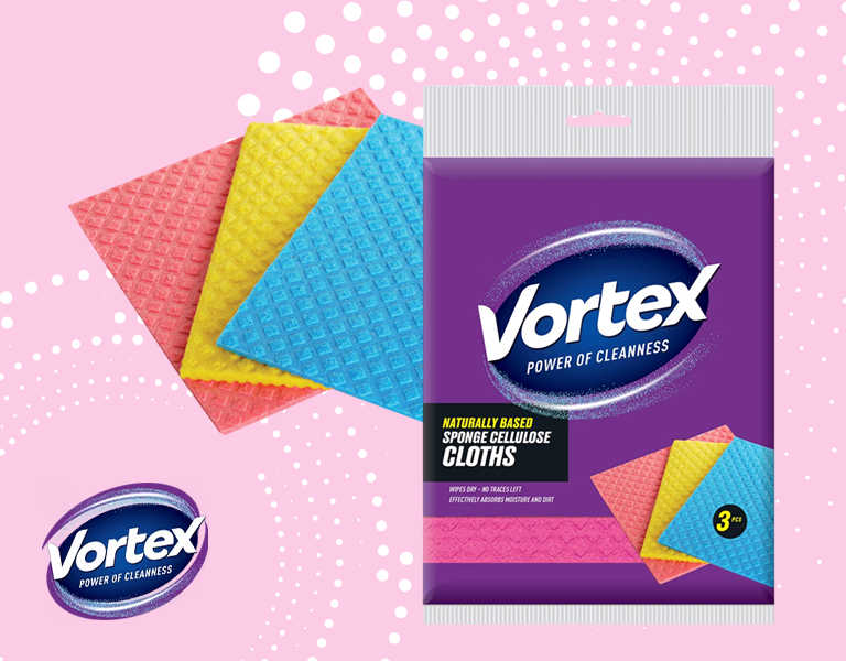 Vortex Houbový hadřík z přírodního materiálu 3 ks