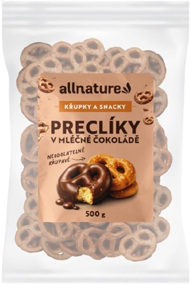 Allnature Preclíky v mléčné čokoládě 500 g