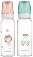 Canpol babies Láhev skleněná s potiskem 240 ml