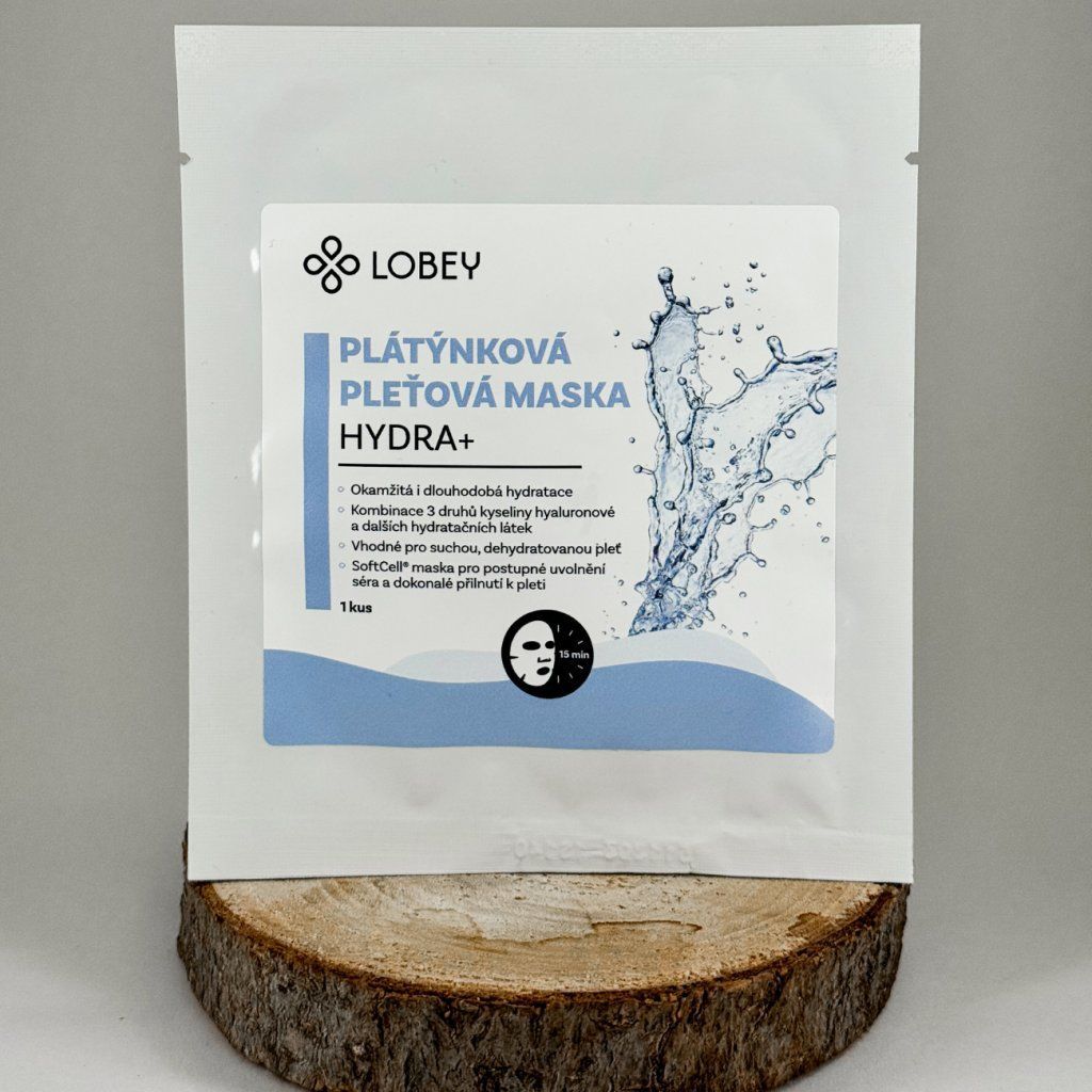 Lobey Hydratační plátýnková maska na pleť Hydra+