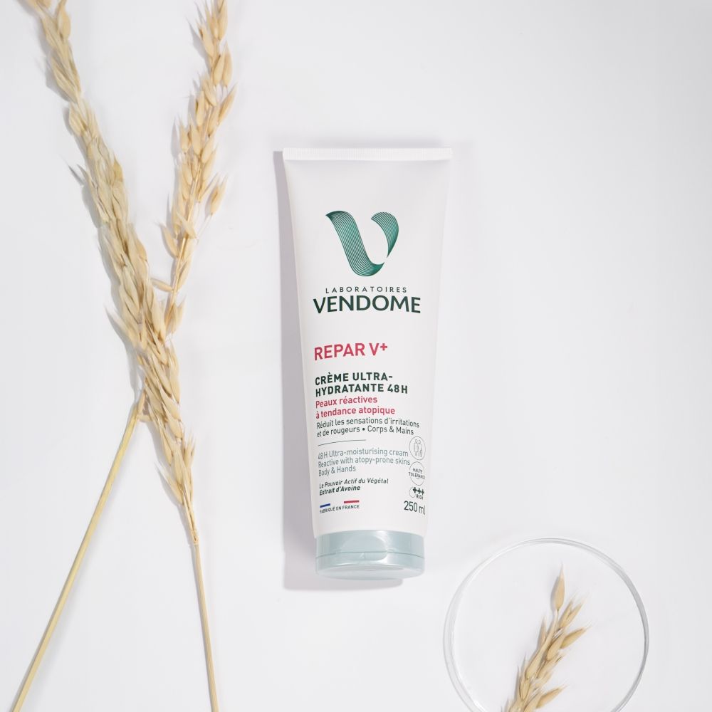 Vendome REPAR V+ Hydratační krém 48h pro atopickou pokožku 250 ml