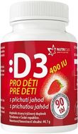 Nutricius Vitamín D3 400IU pro děti - jahoda 90 tablet