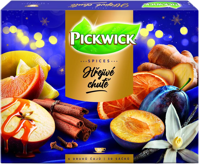 Pickwick Hřejivé chutě - Kolekce ovocných čajů s kořením nebo zázvorem 30 x 1.8 g