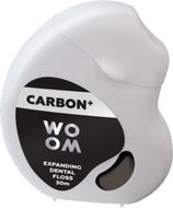 Woom Carbon+ Expandující černá zubní nit 30 m