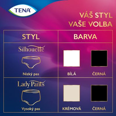 Tena Absorpční kalhotky Silhouette Normal s nízkým pasem, L 5 ks