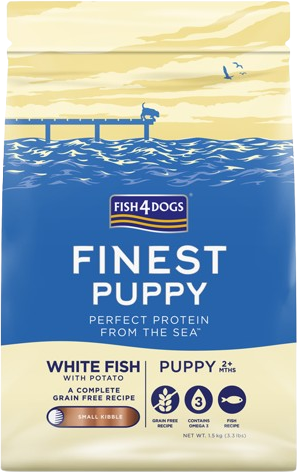 Fish4Dogs Granule malé pro štěňátka Finest bílá ryba s bramborami 1.5 kg