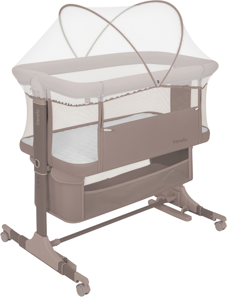 Lionelo Postýlka k rodičovské posteli 3v1 Jodie Beige Taupe 1 ks