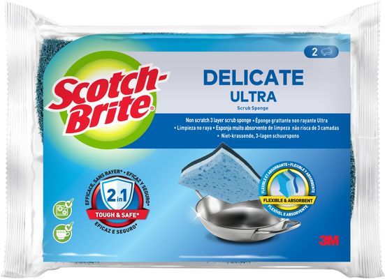 3M Nexcare Scotch-Brite® Delicate Ultra nepoškrábající houbičky 2 ks
