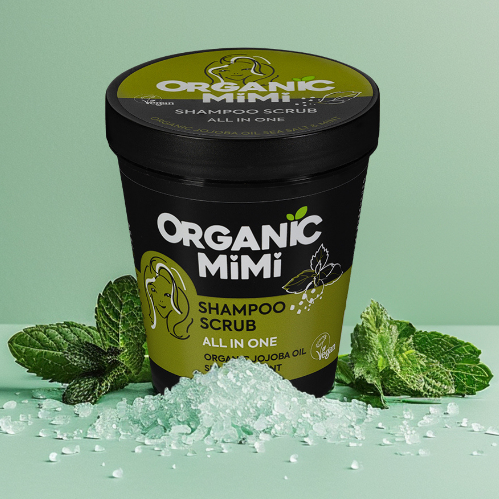 Organic Mimi Sea Salt & Mint All in One Šamponový scrub 280 g
