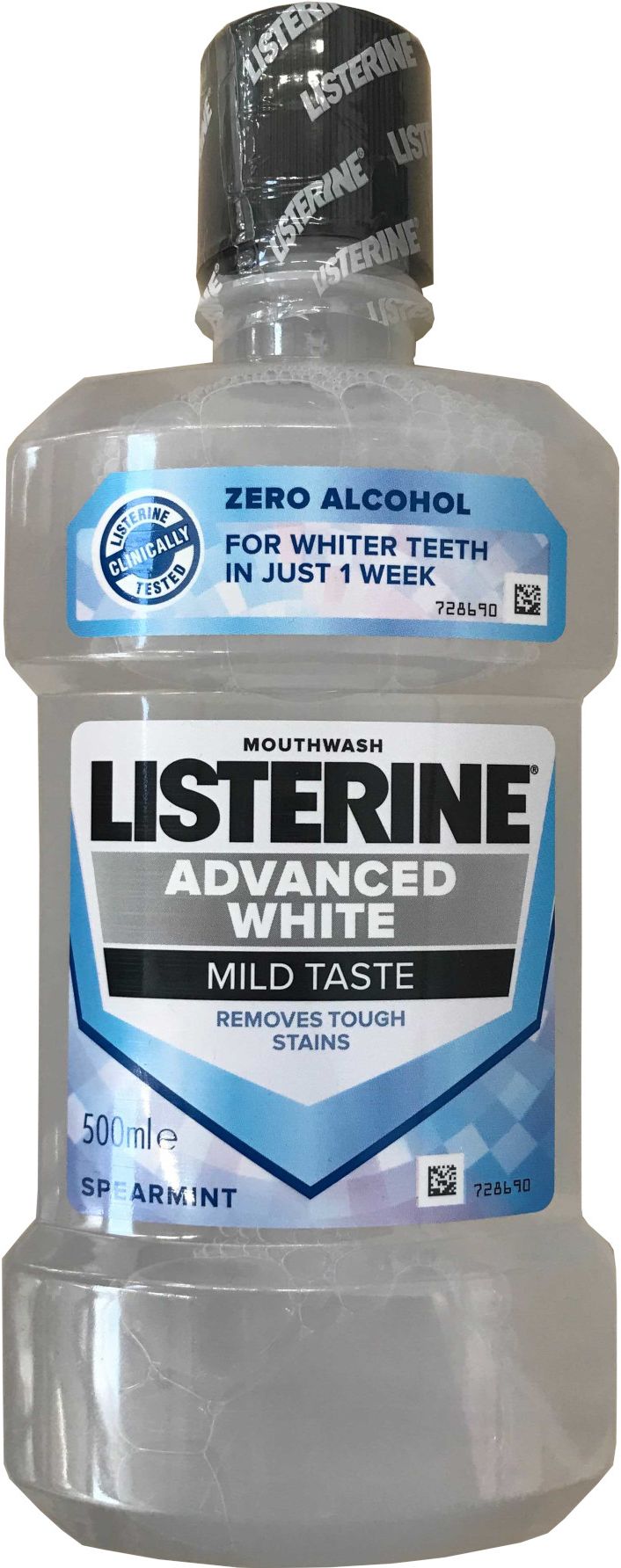 Listerine Advanced White Mild Taste Ústní voda s bělicím účinkem 500 ml