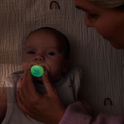 Philips Avent Šidítko Ultrastart noční 0-2m dívka 2 ks
