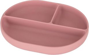 Petite&Mars Talířek silikonový dělící oválný Take&Match Dusty Rose 6m+