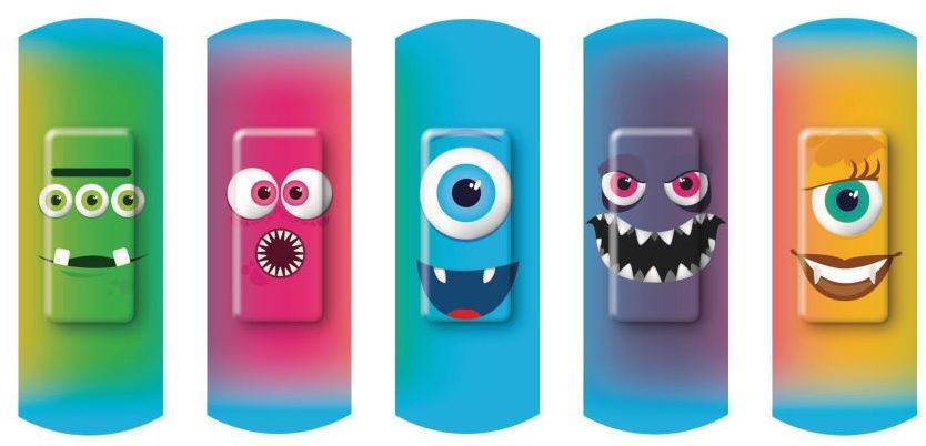 3M Nexcare Happy Kids náplast příšerky 20 ks