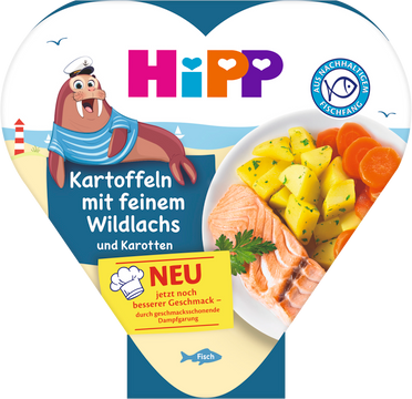 HiPP Brambory se zeleninou a jemným lososem 250 g