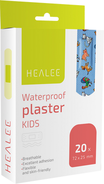 Healee Dětská voděodolná náplast 72x25mm 20 ks