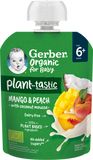 Gerber Organic ovocná kapsička mango a broskev s kokosovým mlékem 80 g