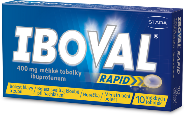 Iboval působí proti bolesti, zánětu a horečce 10 měkkých tobolek