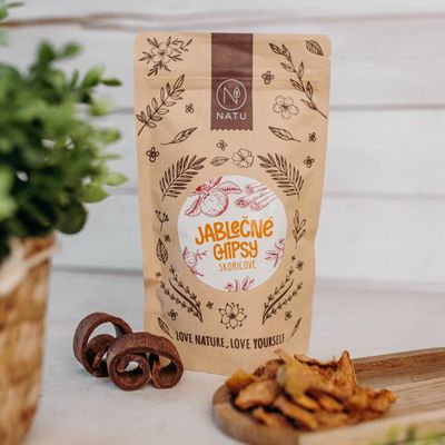 Natu Jablečné chipsy skořicové 45 g