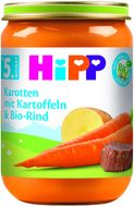 HiPP BIO Mrkev, brambory a hovězí maso 190 g