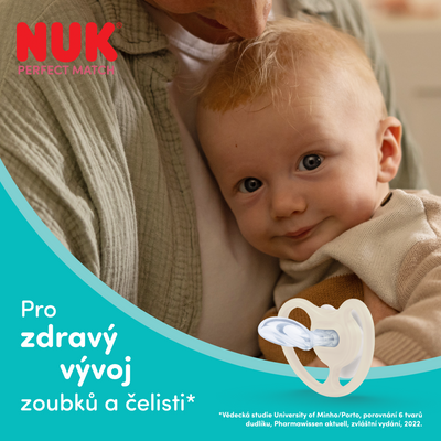 Nuk Dudlík Perfect Match AIR Night Sheep 0-6m 2 ks
