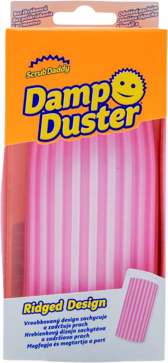 Scrub Daddy Houbička na utírání prachu Damp Duster růžová