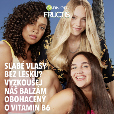 Garnier Fructis Strength & Shine Posilující balzám pro všechny typy vlasů bez lesku a síly, 200 ml