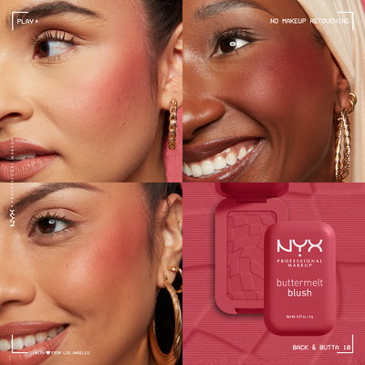 NYX Professional Makeup Buttermelt Blush 10 Back and Butta pudrová tvářenka