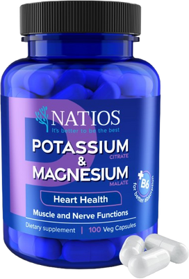 Natios Potassium & Magnesium + B6 100 kapslí