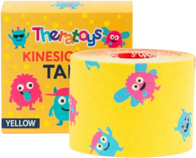 Theratoys Kineziologický tejp pro děti žlutý 5 cm x 5 m