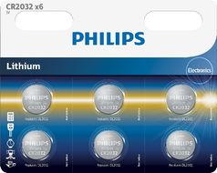 Philips Lithiové baterie knoflikové CR2032P6/01B 6 ks