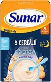 Sunar mléčná kaše s 8 cereáliemi na dobrou noc piškotová 210 g