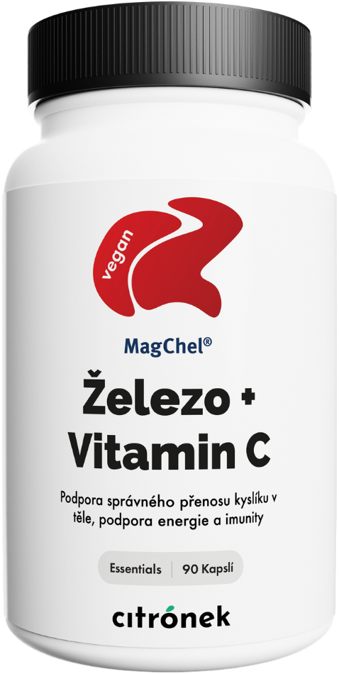 Citronek Železo bisglycinát MagChel® + Vitamin C 90 kapslí